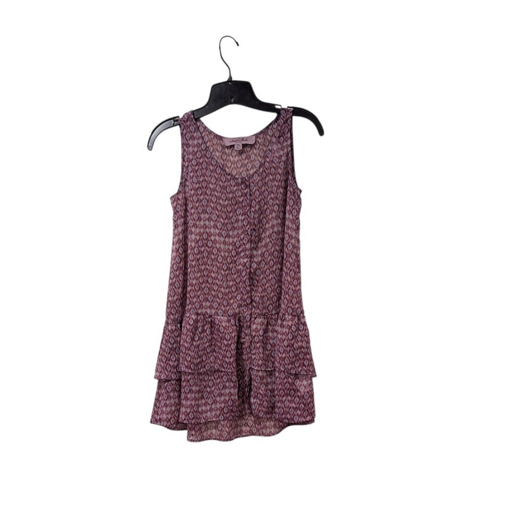 The Nicole Richie Collection Purple Sheer Designed Sleeveless Layered Blouse XXS